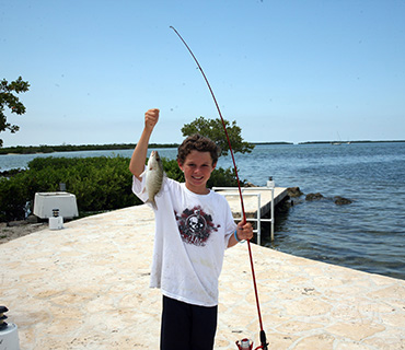 Fishing off the Backwall at Seacamp