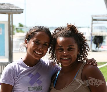 Campers smiling during a fun day at Seacamp